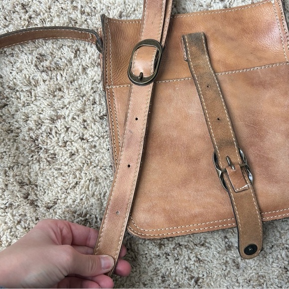 Patricia Nash Venezia Pouch Bag Signature Map Print Brown Leather - Picture 5 of 9